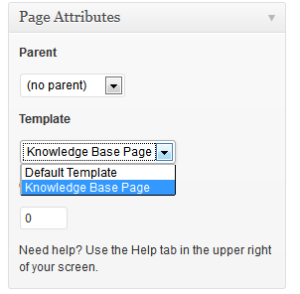 Select Page Template
