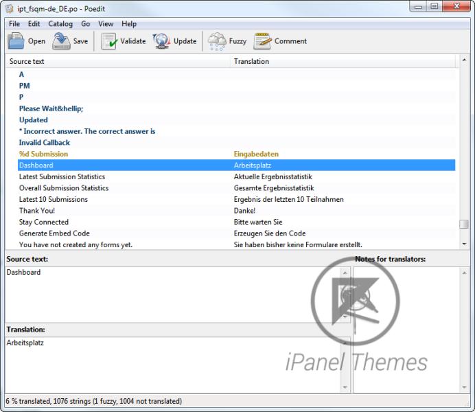 Translating eForm