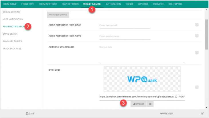 Change logo for admin notification