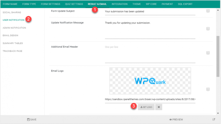 Change logo of  user notification