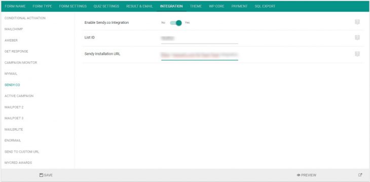 Sendy Integration setup