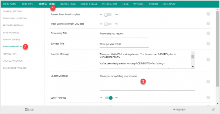 Update Success Message